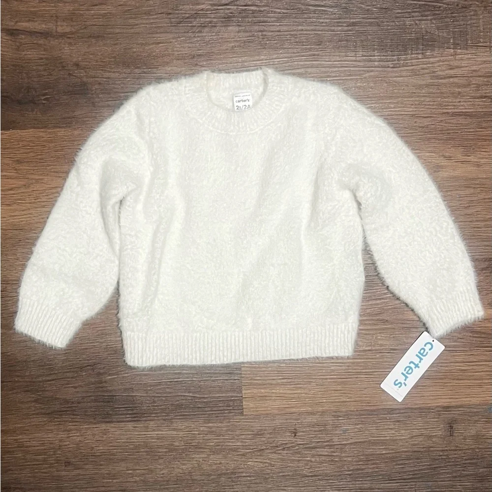 Carter's Cozy Red and White Kids Sweater Set